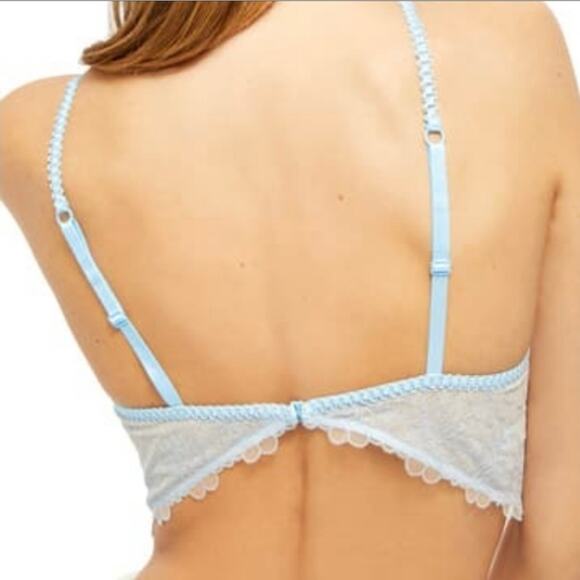 Free People Lucia Underwire Light Blue Bra 34C - Picture 2 of 9